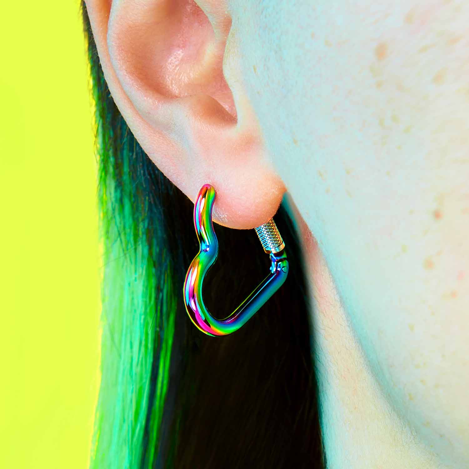 Mini Heart Carabiner Earring - Image 13