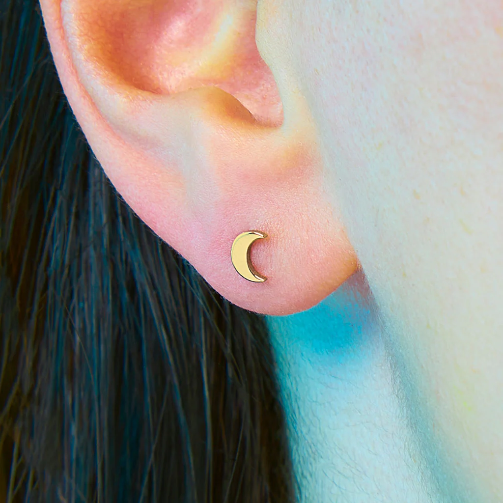 Moon Flat Back Earring - Image 7