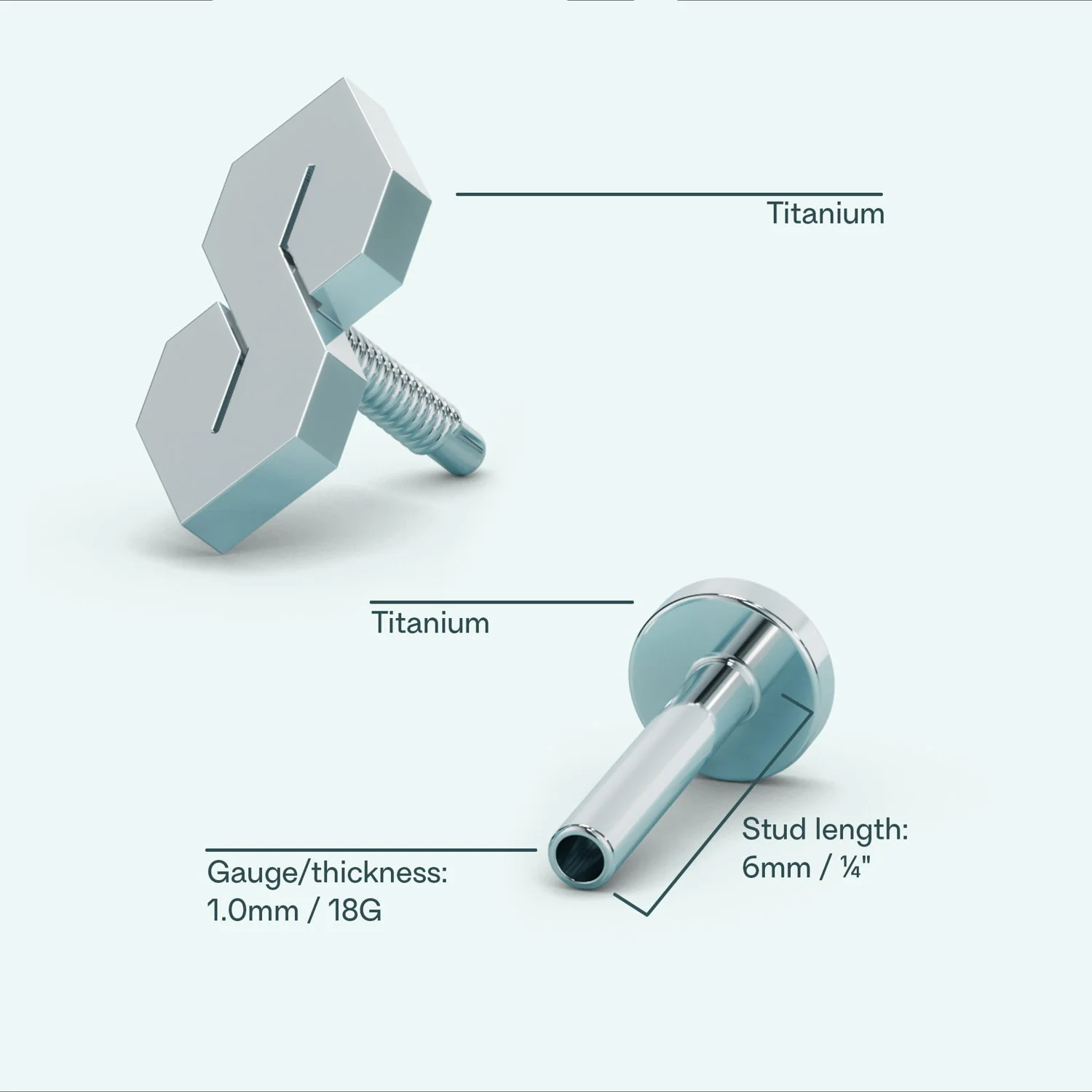 S-Thing Flat Back Earring - Image 3